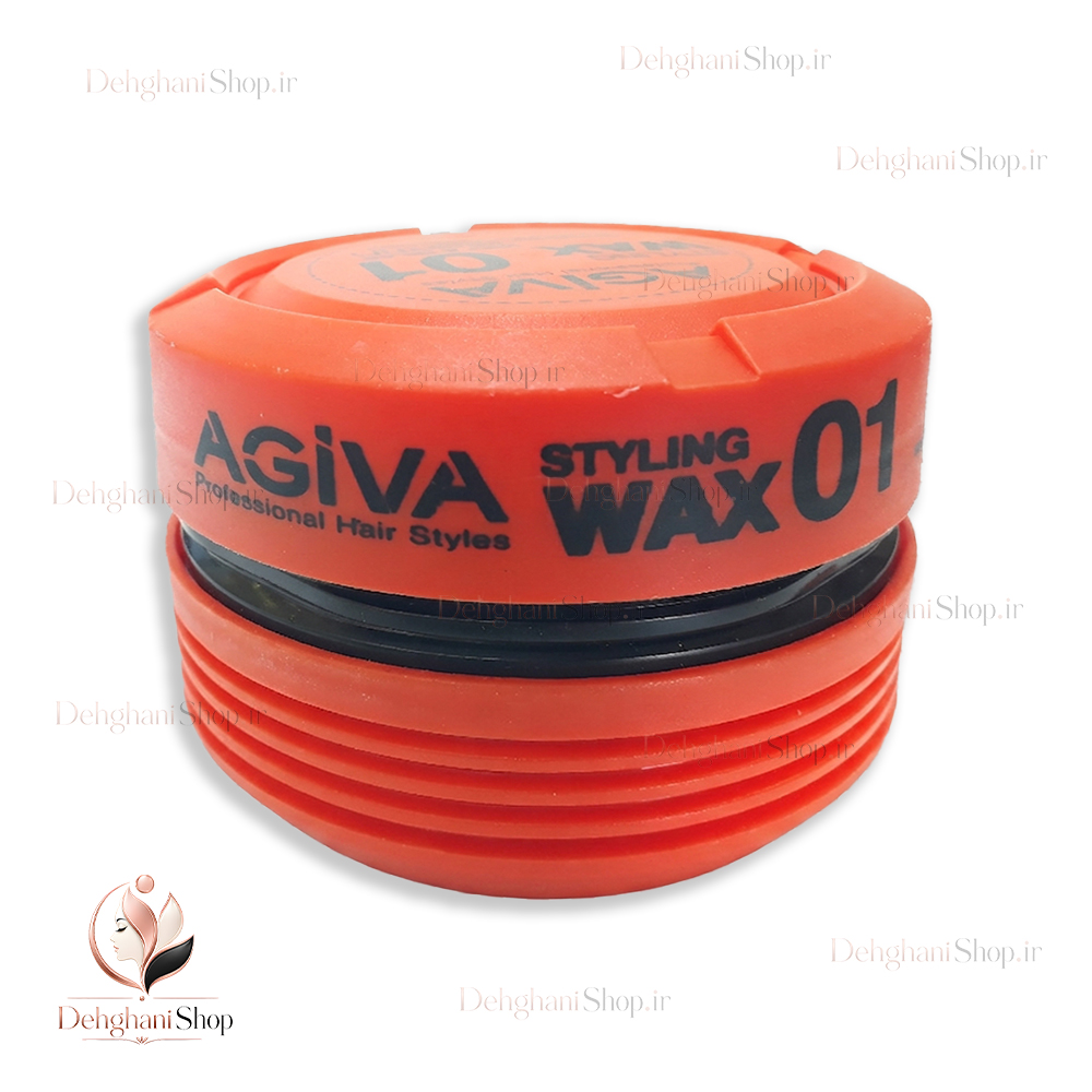 Agiva Hair Wax 02 Wet and Shiny Medium Hold 175ml واکس مو آگیوا نارنجی قدرت متوسط جلوه خیس و براق اصل