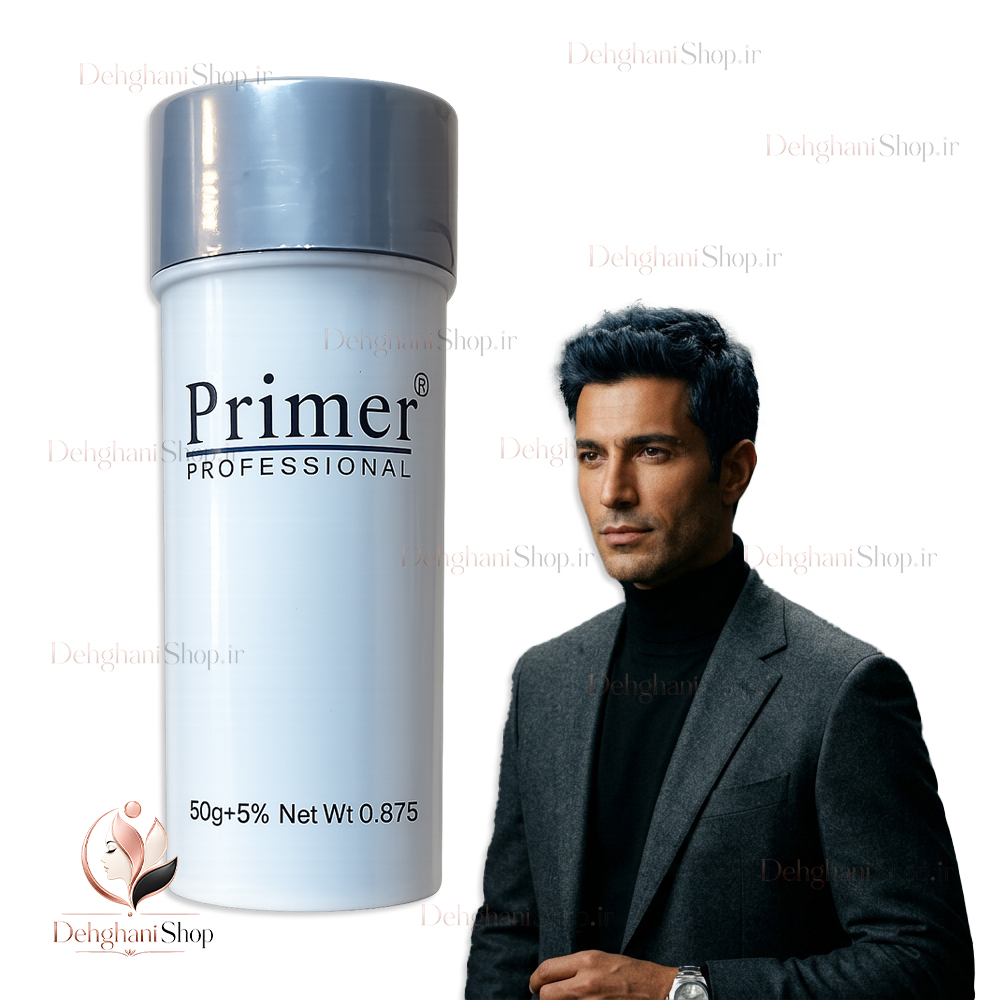 Primer Hair Building Fibers 01 Black 50g پودر پرپشت کننده مو مشکی پرکلاغی پرایمر اصل