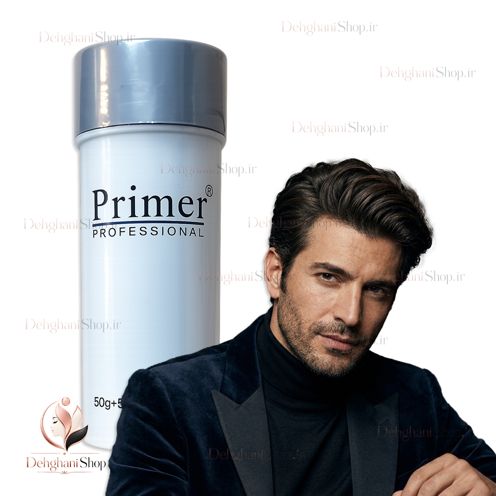 Primer Hair Building Fibers 03 Dark Brown 50g پودر پرپشت کننده مو قهوه ای تیره پرایمر اصل