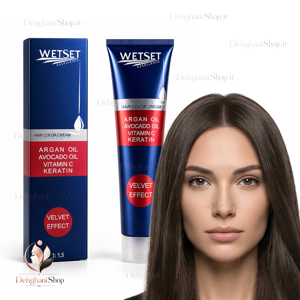 WetSet Hair Color Dark Ash Brown No C2-3.1 رنگ مو قهوه ای دودی تیره وت ست شماره C2-3.1 اصل