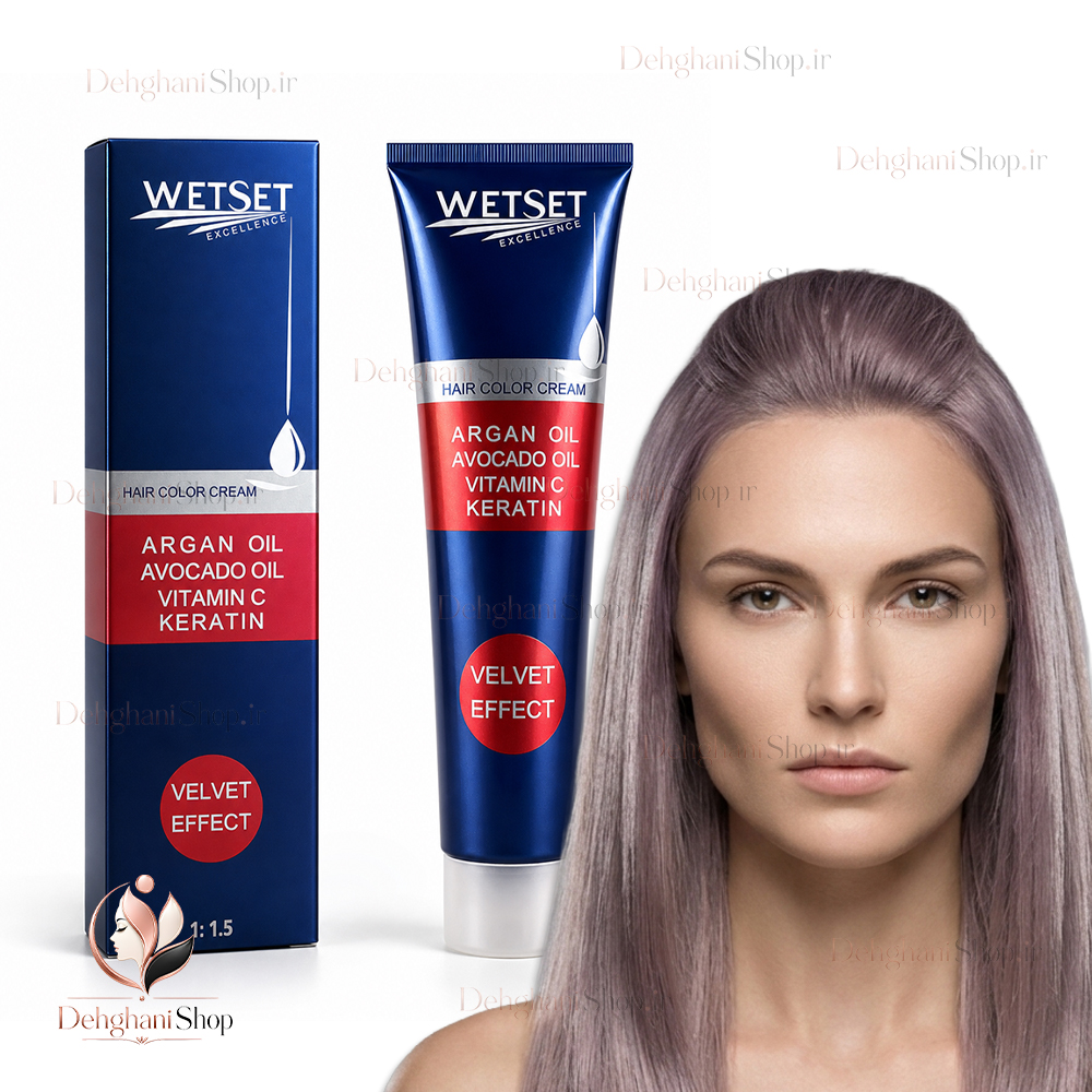 WetSet Hair Color Light Ash Violet No 8.19 رنگ مو دودی بنفش روشن وت ست شماره 8.19 اصل