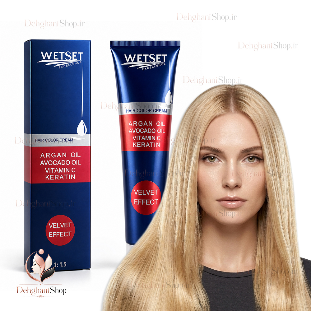 WetSet Hair Color Light Blonde No N7-8.0 رنگ مو بلوند روشن وت ست شماره N7-8.0 اصل