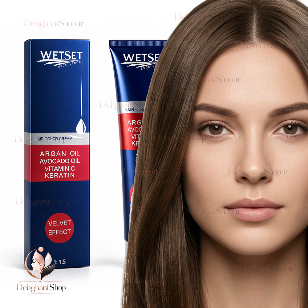 WetSet Hair Color Light Brown No N4-5.0 رنگ مو قهوه ای روشن وت ست شماره N4-5.0 اصل