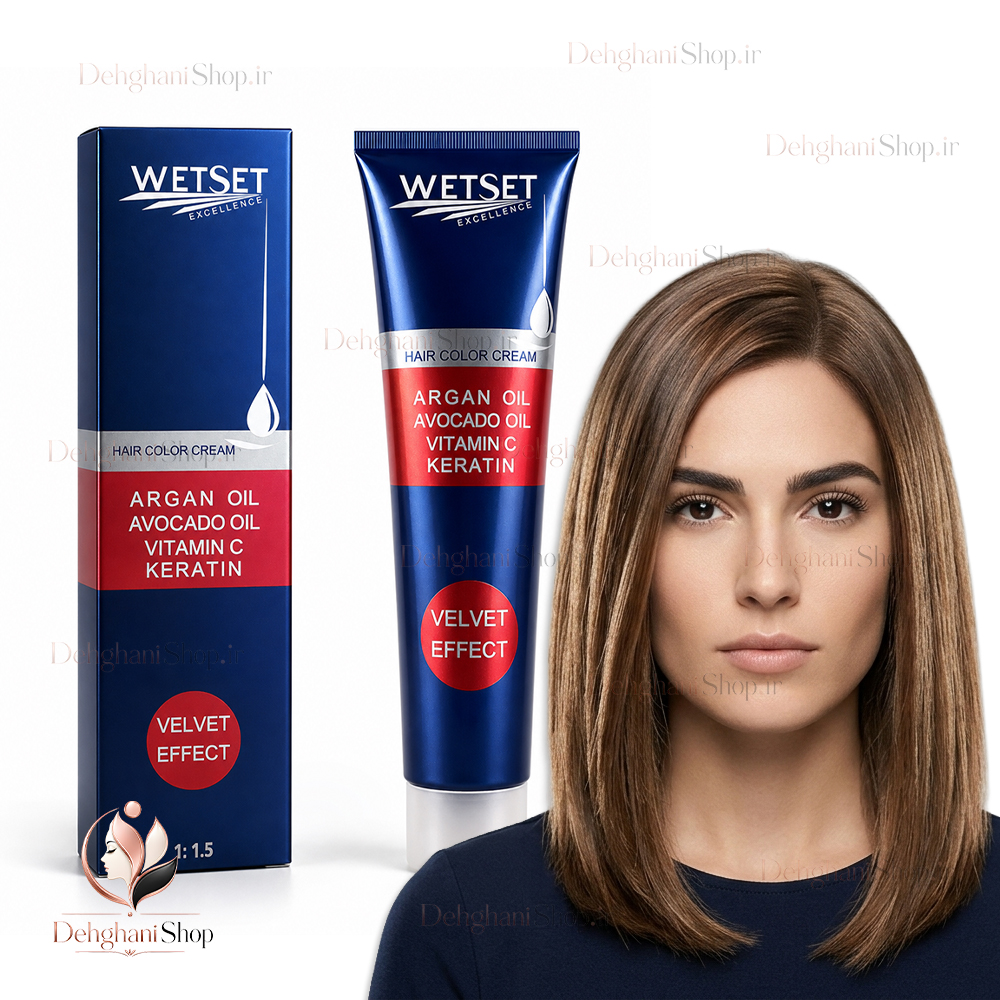 WetSet Hair Color Light Nescafe No 5.47 رنگ مو نسکافه ای روشن وت ست شماره 5.47 اصل