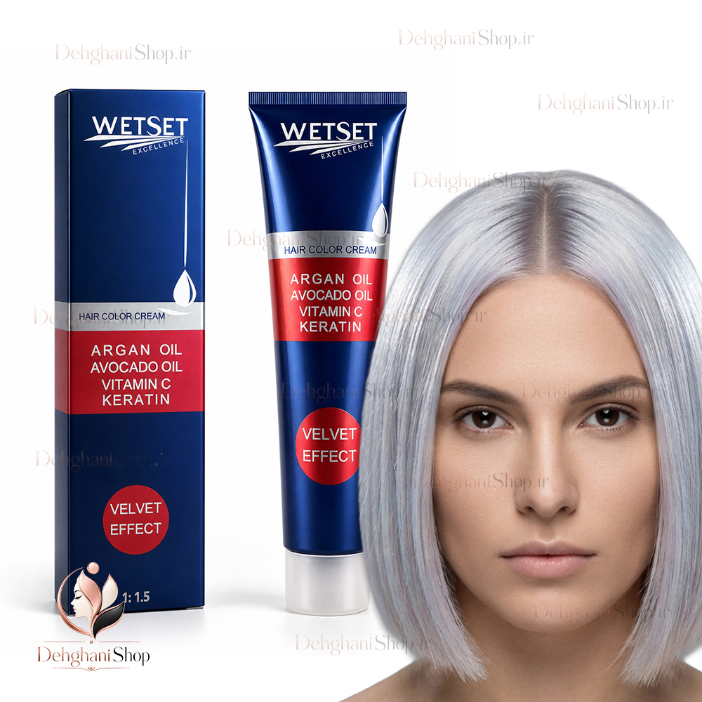 WetSet Hair Color Super Ice Blonde No 90.000 عنوان فارسی: رنگ مو سوپر یخی وت ست شماره 90.000 اصل