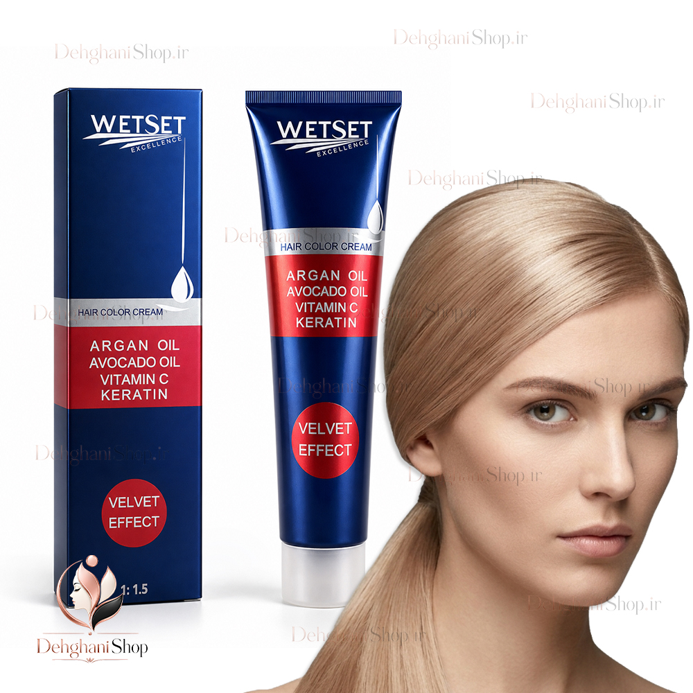 WetSet Hair Color Vanilla No Te9 رنگ مو وانیلی وت ست شماره Te9 اصل