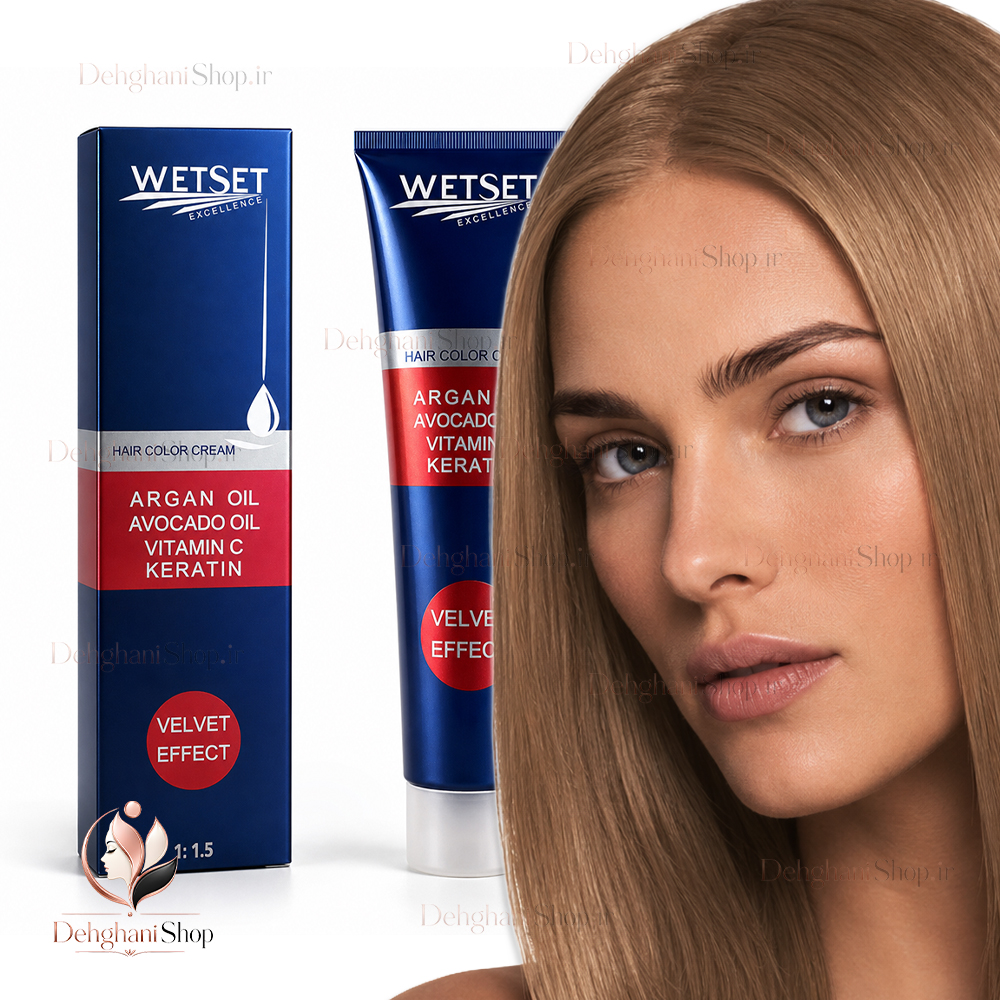 WetSet Medium Blonde Hair Color No 7.00 Intense Natural 125ml رنگ مو بلوند متوسط قوی وت ست شماره 7.00 سری طبیعی قوی تیوپ 125 میلی لیتری اصل