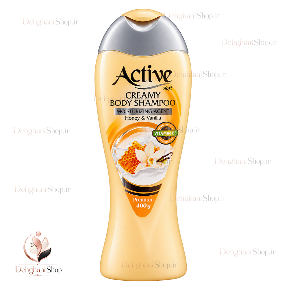 Active Vanilla and Honey Body Wash 400ml شامپو بدن وانیل و عسل اکتیو حجم ۴۰۰ میلی لیتر