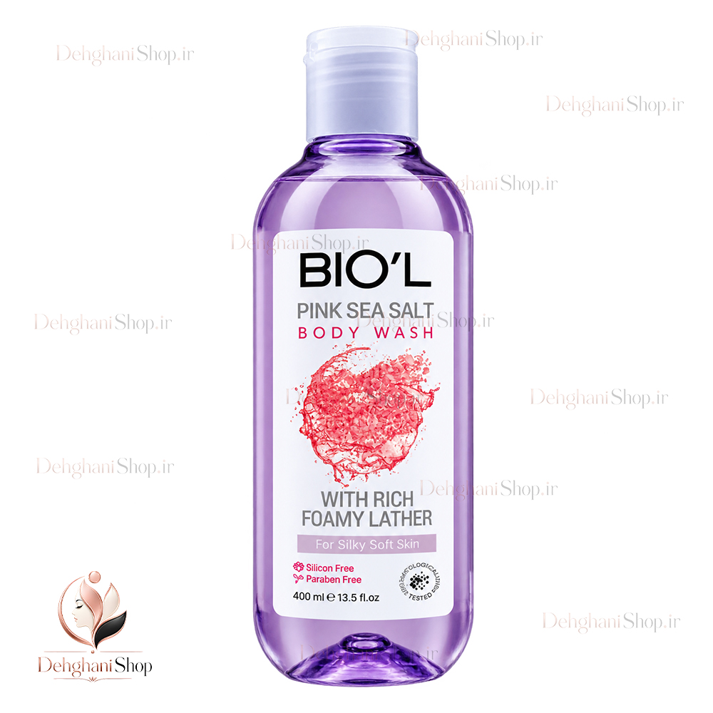 Biol Pink Sea Salt Body Wash Sea Salt 400ml شامپو بدن نمک صورتی بیول مدل Sea Salt حجم 400 میلی لیتر