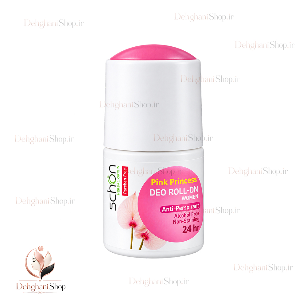 Schon Pink Princess Women's Deo Roll-On 50ml 24H مام دئودورانت شون پرنسس صورتی (دئورولان زنانه پینک پرنسس شون) 50 میلی لیتر 24 ساعته مخصوص زنان