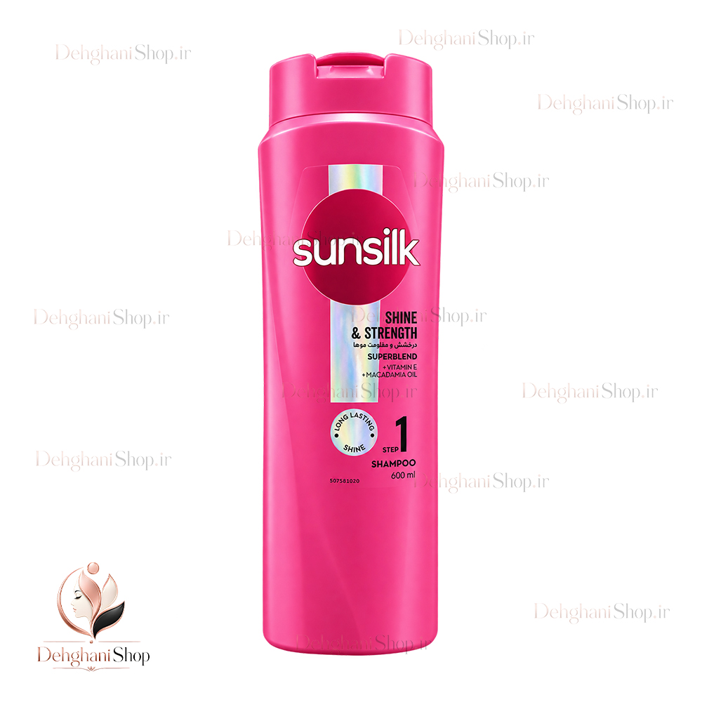 Sunsilk Shine and Strength Shampoo 600 ml شامپو براق کننده و تقویت کننده مو سان سیلک